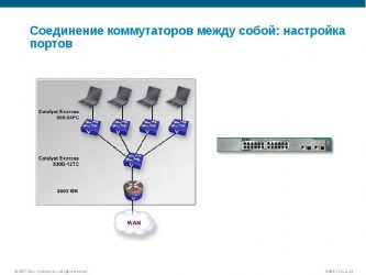 Соединение двух коммутаторов между собой